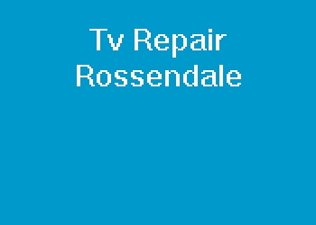 Tv Repair Rossendale