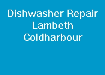 Dishwasher Repair Lambeth Coldharbour