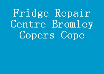 Fridge Repair Centre Bromley Copers Cope