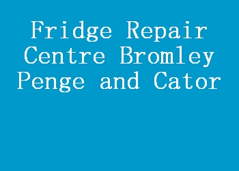 Fridge Repair Centre Bromley Penge and Cator