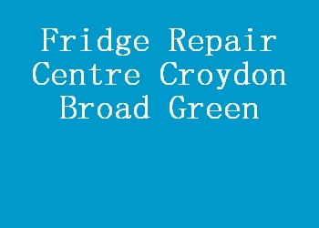 Fridge Repair Centre Croydon Broad Green