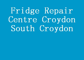 Fridge Repair Centre Croydon South Croydon