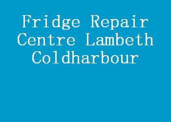 Fridge Repair Centre Lambeth Coldharbour