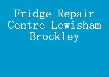 Fridge Repair Centre Lewisham Brockley