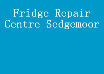 Fridge Repair Centre Sedgemoor