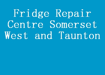 Fridge Repair Centre Somerset West and Taunton