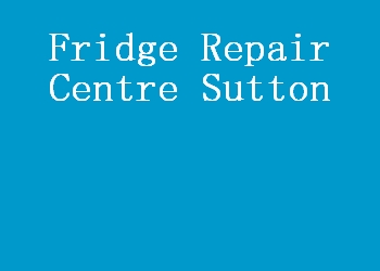 Fridge Repair Centre Sutton