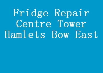Fridge Repair Centre Tower Hamlets Bow East