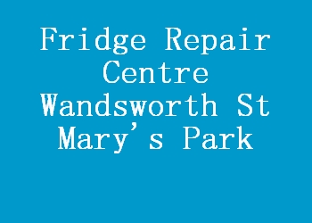 Fridge Repair Centre Wandsworth St Mary's Park