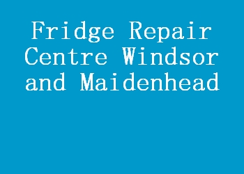 Fridge Repair Centre Windsor and Maidenhead