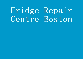 Fridge Repair Centre Boston