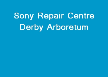 Sony Repair Centre Derby Arboretum