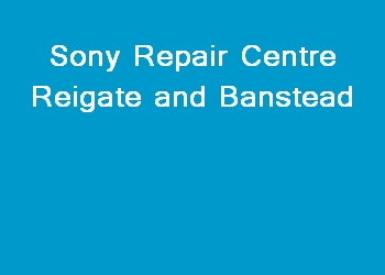 Sony Repair Centre Reigate and Banstead