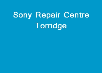 Sony Repair Centre Torridge