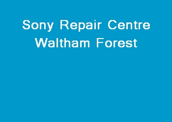 Sony Repair Centre Waltham Forest