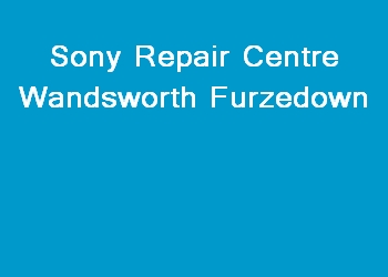 Sony Repair Centre Wandsworth Furzedown