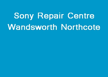 Sony Repair Centre Wandsworth Northcote