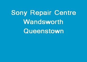 Sony Repair Centre Wandsworth Queenstown