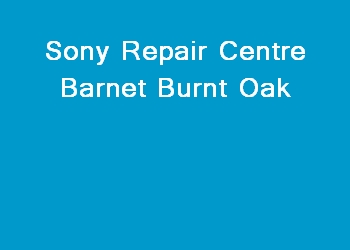 Sony Repair Centre Barnet Burnt Oak